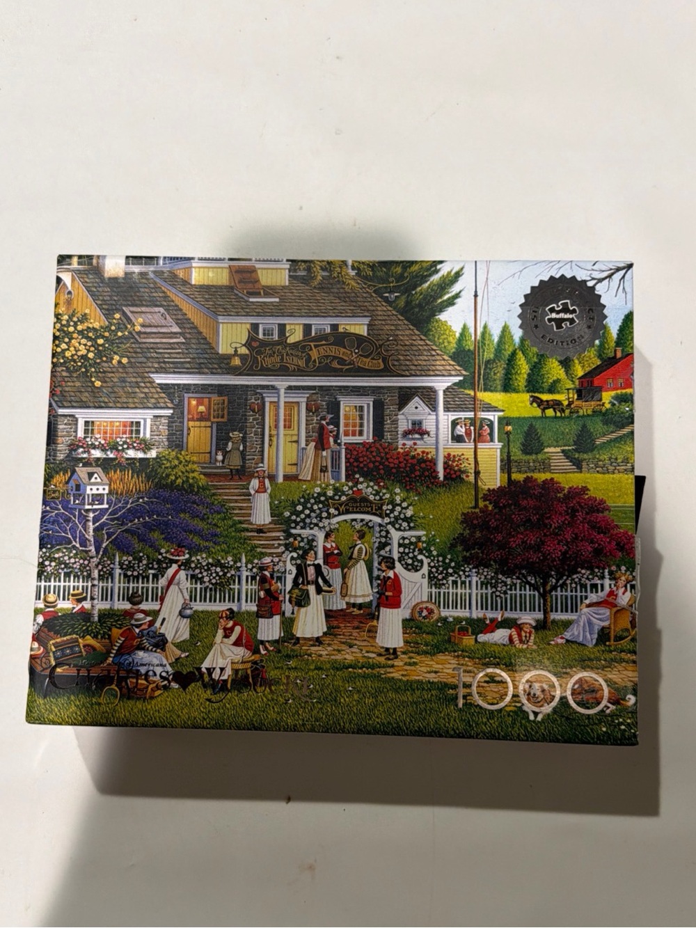 1000-Piece Countryside Wedding Puzzle - Multicolor